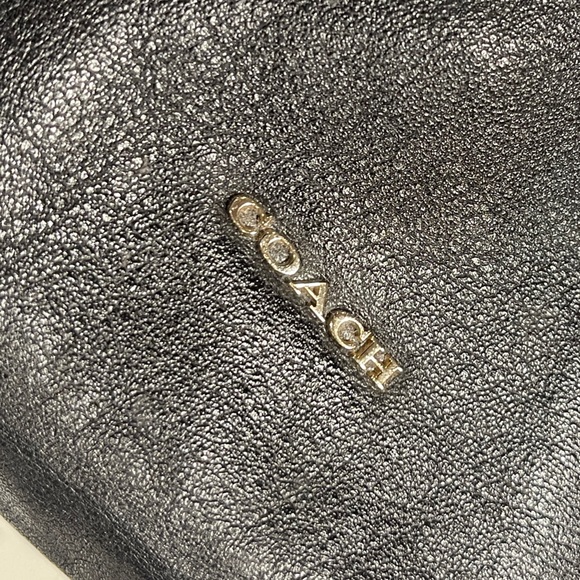 Coach Madison Phoebe Needlepoint OP Art Shoulder Bag Leather Purse Monogram - Picture 10 of 12